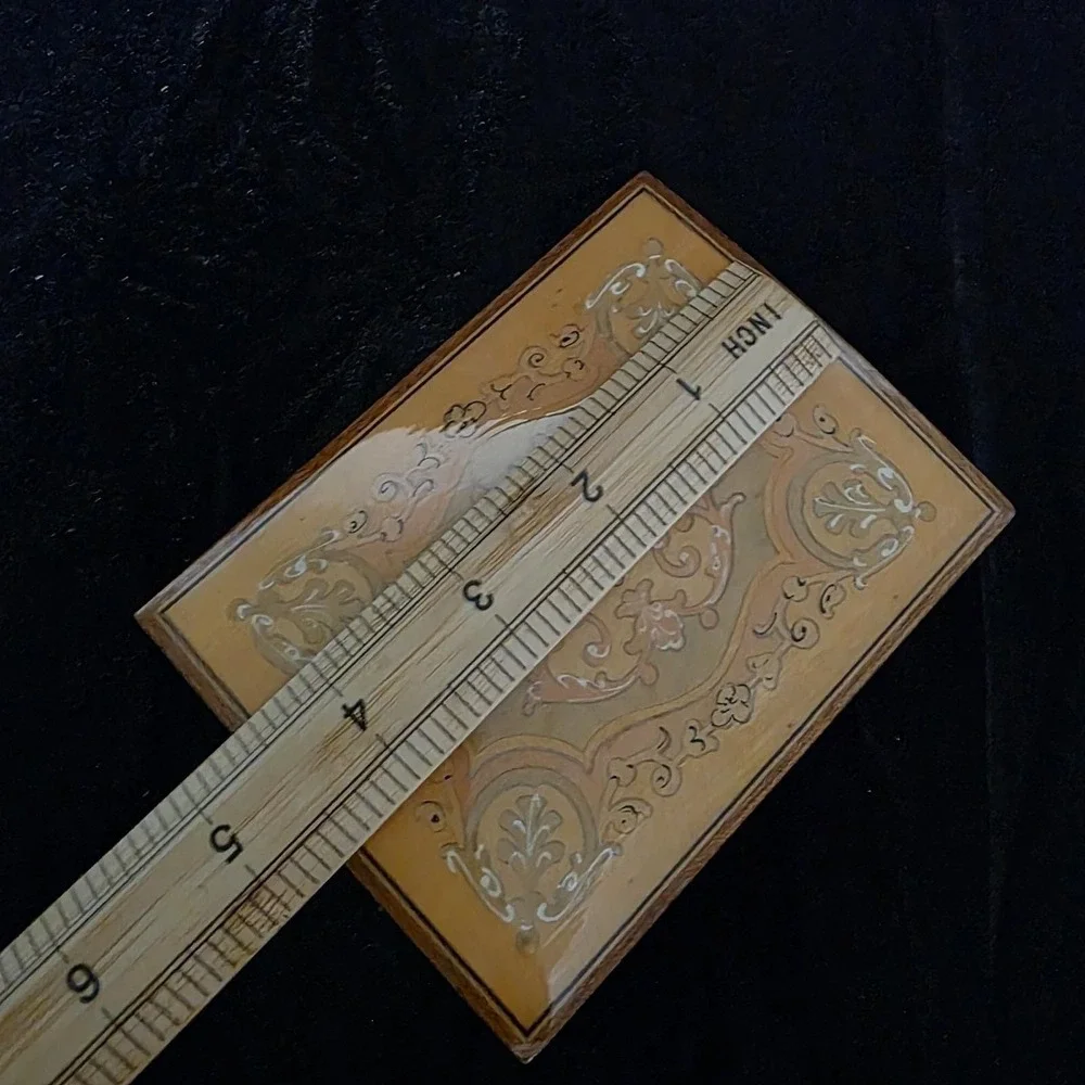 VTG Italian Sorrento Ware Inlaid Wood Trinket Jewelry Box – Foliate Scroll Italy